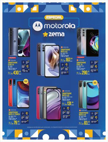 Promoções de Lojas de Departamentos em Ipatinga | Lamina PDF Especial Motorola 02 a 22.05 de Zema | 02/05/2022 - 22/05/2022