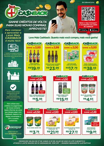 Catálogo Araújo Supermercados em Rio Branco | Cash Back Rio Branco | 29/06/2022 - 03/07/2022
