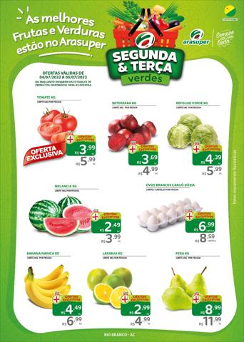 Catálogo Araújo Supermercados | Segunda e Terça Verdes Rio Branco | 04/07/2022 - 05/07/2022