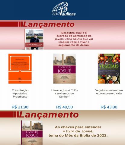 Promoções de Livraria, Papelaria e Material Escolar em Lauro de Freitas | Ofertas da Semana de Paulinas | 29/06/2022 - 05/07/2022
