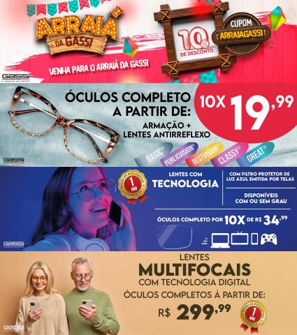 Promoções de Óticas em Itaquaquecetuba | Arraiá Gassi de Óticas Gassi | 06/07/2022 - 12/07/2022