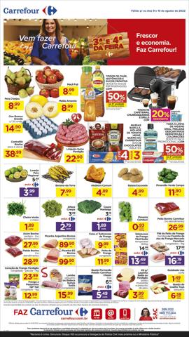 Promoções de Supermercados em Manaus | LÂMINA FEIRA de Carrefour | 09/08/2022 - 10/08/2022