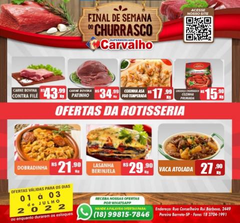 Catálogo Carvalho Supermercado em Parnaíba | Fim de Semana do churrasco | 03/07/2022 - 03/07/2022