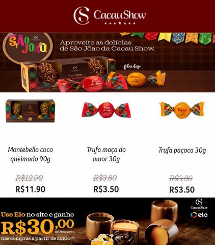 Promoções de Restaurantes em Santo André | Ofertas de São João de Cacau Show | 27/06/2022 - 03/07/2022