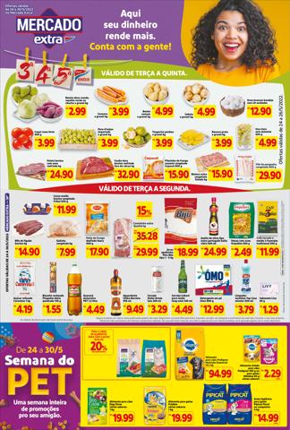 Promoções de Supermercados em São Vicente | Folheto Mercado Extra de Mercado Extra | 24/05/2022 - 30/05/2022