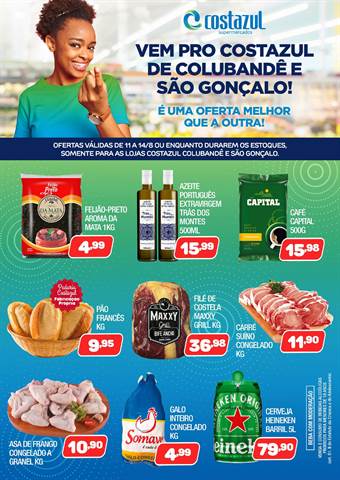 Catálogo Costazul Supermercados | VEM PRO COSTAZUL DE COLUBANDÊ E SÂO GONÇALO! | 11/08/2022 - 14/08/2022