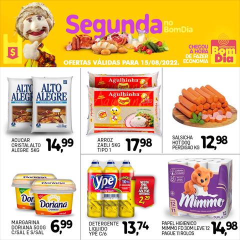 Catálogo Supermercados Bom Dia | Encarte Supermercados Bom Dia | 15/08/2022 - 15/08/2022