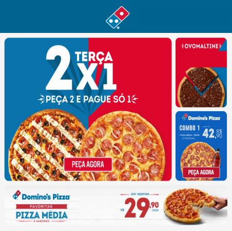Promoções de Restaurantes em Rio de Janeiro | Ofertas Domino's Pizza de Domino's Pizza | 24/05/2022 - 29/05/2022