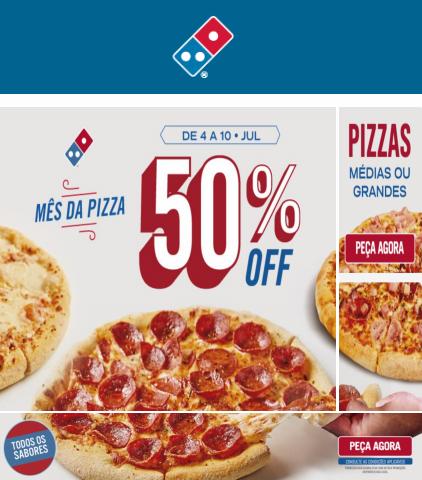 Promoções de Restaurantes em São José dos Campos | Oferta 50% Off de Domino's Pizza | 05/07/2022 - 10/07/2022