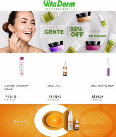 Promoções de Perfumarias e Beleza em Juiz de Fora | Ofertas com até 15 % OFF de Vita Derm | 24/05/2022 - 31/05/2022