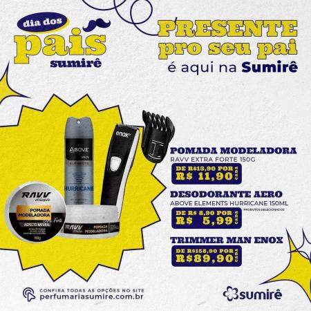 Promoções de Perfumarias e Beleza em São Vicente | Ofertas Dia dos Pais de Perfumaria Sumirê | 10/08/2022 - 16/08/2022