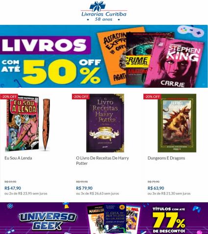 Promoções de Livraria, Papelaria e Material Escolar em Curitiba | Livros com até 50% off de Livrarias Curitiba | 24/05/2022 - 31/05/2022