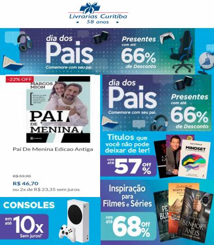 Promoções de Livraria, Papelaria e Material Escolar em São Paulo | Ofertas Mês dos Pais de Livrarias Curitiba | 04/08/2022 - 18/08/2022