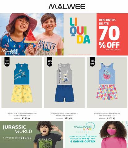 Promoções de Brinquedos, Bebês e Crianças em Guarulhos | Ofertas com Até 70% de Desconto de Malwee KIDS | 29/06/2022 - 10/07/2022