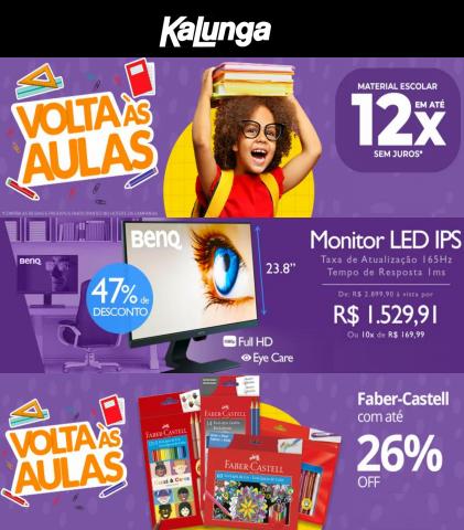 Promoções de Livraria, Papelaria e Material Escolar em São Caetano do Sul | Volta às Aulas 12x sem Juros de Kalunga | 25/07/2022 - 14/08/2022