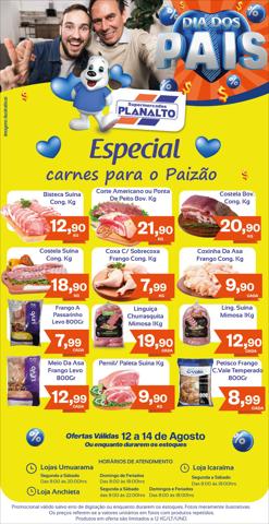 Catálogo Supermercados Planalto | Encarte Supermercados Planalto | 12/08/2022 - 14/08/2022