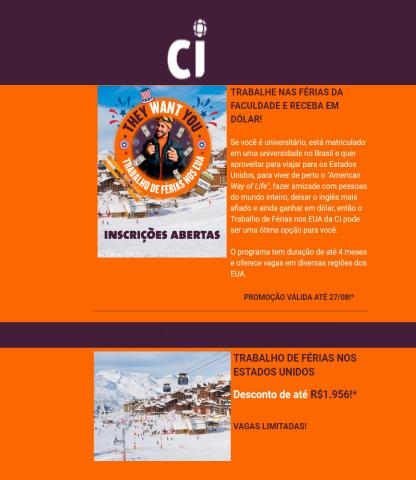 Promoções de Viagens, Turismo e Lazer em Suzano | Ofertas CI de CI | 03/08/2022 - 27/08/2022