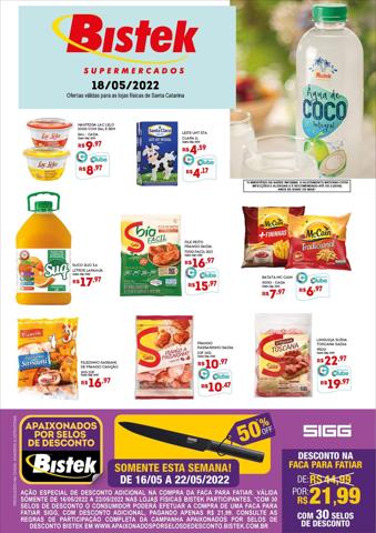 Catálogo Bistek Supermercados em Lages | Encarte Bistek Supermercados | 18/05/2022 - 18/05/2022
