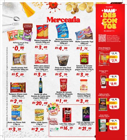Catálogo Supermercados Manentti | Encarte de Ofertas | 16/05/2022 - 29/05/2022