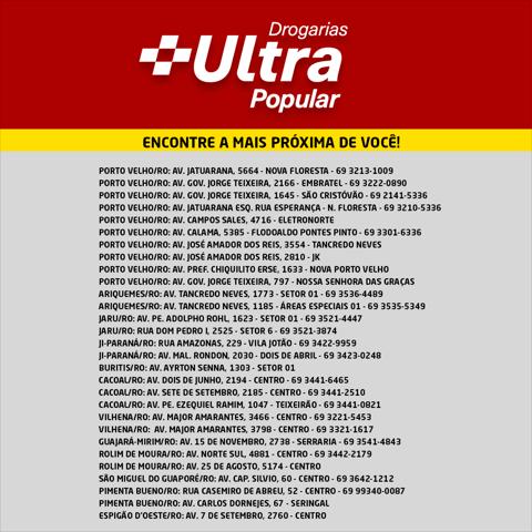 Catálogo Drogarias Ultra Popular em Ariquemes | Encarte Drogarias Ultra Popular | 04/07/2022 - 07/07/2022