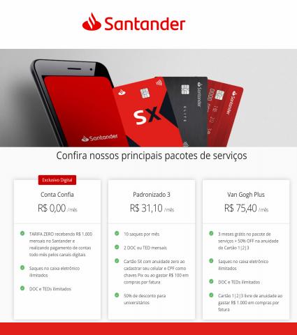 Promoções de Bancos e Serviços em Santo André | Ofertas Santander de Santander | 10/08/2022 - 10/09/2022