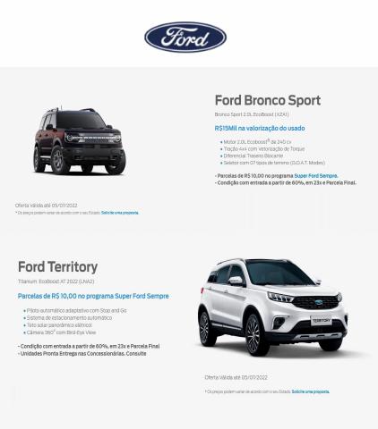 Promoções de Carros, Motos e Peças em São Bernardo do Campo | Ofertas  Ford de Ford | 17/06/2022 - 05/07/2022