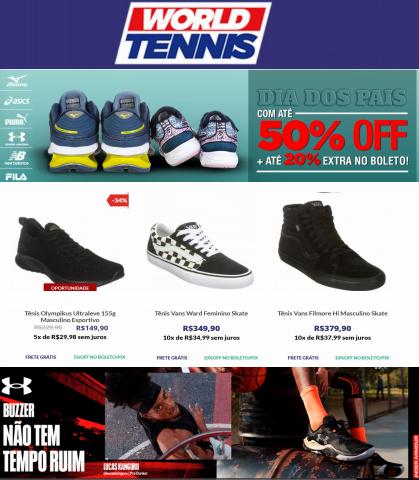 Promoções de Esporte e Fitness em Betim | Ofertas Mês dos Pais de World Tennis | 04/08/2022 - 18/08/2022