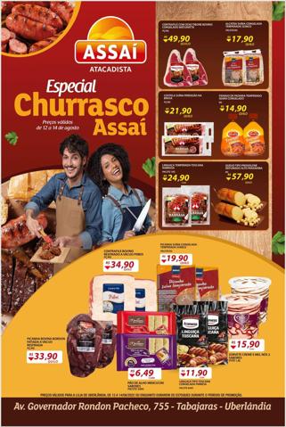 Promoções de Supermercados em São João de Meriti | Folheto - MG - Uberlandia - Churrasco de Assaí Atacadista | 12/08/2022 - 14/08/2022