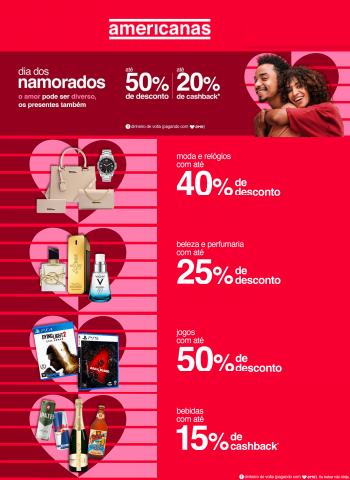 Promoções de Lojas de Departamentos em Belo Horizonte |  Dia dos Namorados até 50% de Descontos de Lojas Americanas | 26/05/2022 - 01/06/2022
