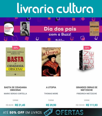 Promoções de Livraria, Papelaria e Material Escolar em São Paulo | Ofertas Dia dos Pais de Livraria Cultura | 09/08/2022 - 18/08/2022