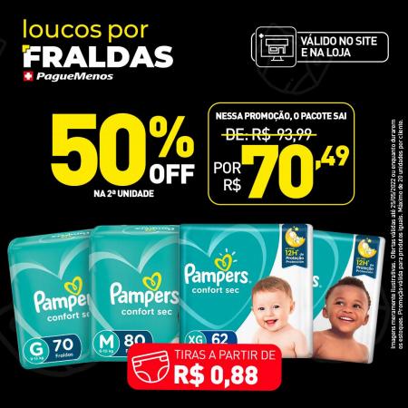 Promoções de Farmácias e Drogarias em Salvador | Loucos por fraldas de Farmácias Pague Menos | 23/05/2022 - 25/05/2022