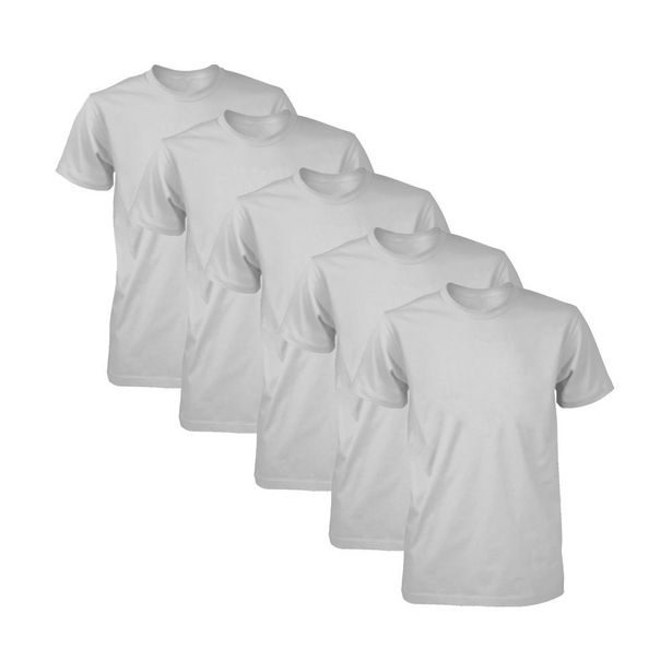 Oferta de Kit com 5 Camisetas Masculina Dry Fit Part.B Cinza por R$82,9