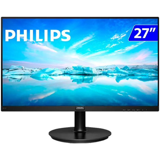 Oferta de Monitor Philips LCD LED 27" Full HD HDMI VGA 272V8A - Preto por R$1633
