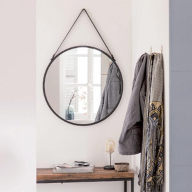 Oferta de Espelho Decorativo Barbier Preto 55cm Inspire por R$289,9
