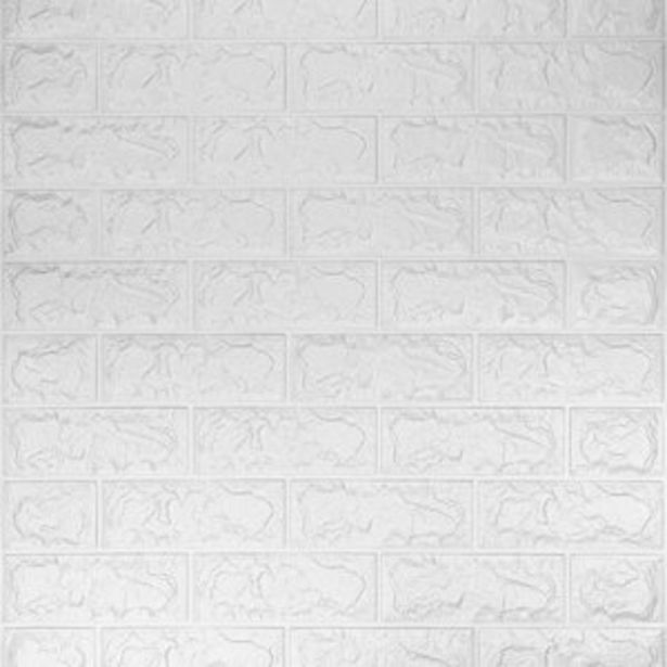 Oferta de Painel 3d Tijolo Adesivo 70 X 77 X 0,8 (branco) por R$27,8