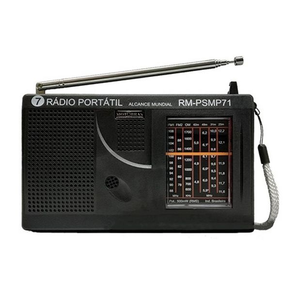Oferta de Rádio Portátil Motobras RM-PSMP71 AM/FM Preto por R$139