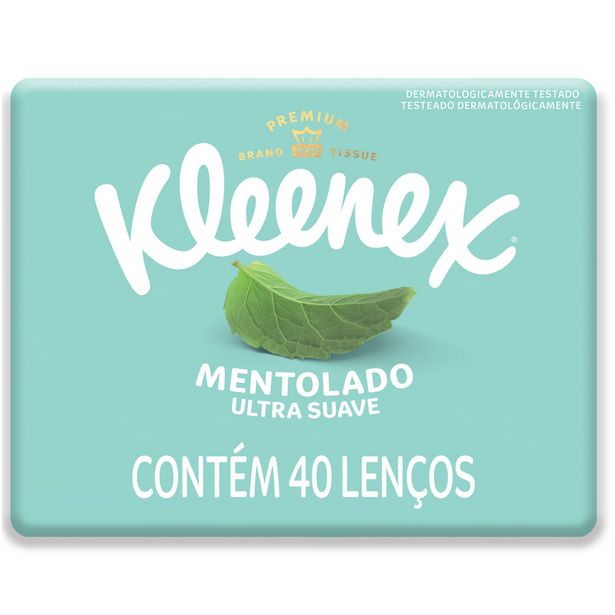 Oferta de Lenço de Papel Kleenex Menthol - 40 Lenços por R$4,79