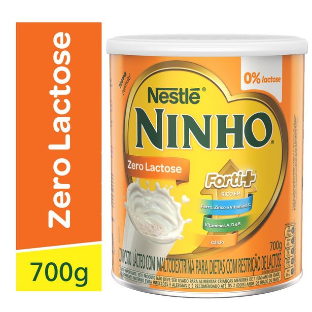 Oferta de Composto Lácteo NINHO Zero Lactose 700g por R$41,99