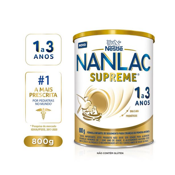 Oferta de Fórmula Infantil Nanlac Supreme 800g por R$62,99