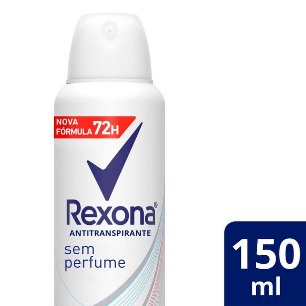 Oferta de Desodorante Rexona Sem Perfume Feminino Aerossol Antitranspirante com 150ml por R$16,49
