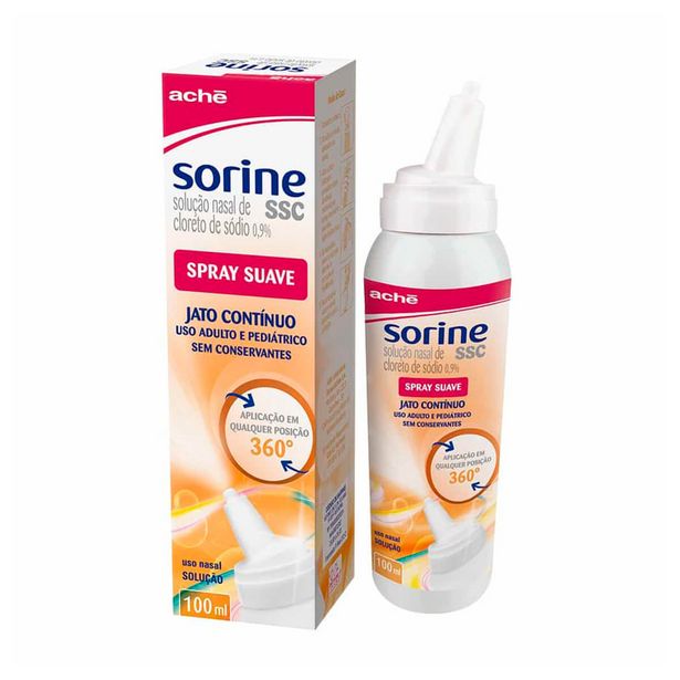 Oferta de Sorine SSC 0,9% Solução Nasal em Spray Suave Jato Contínuo com 100ml por R$27,89