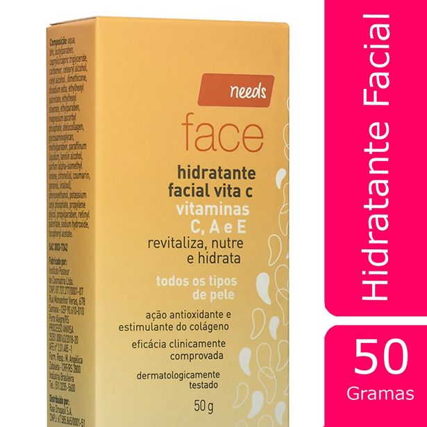 Oferta de Hidratante Facial Needs Vita C com 50g por R$23,79