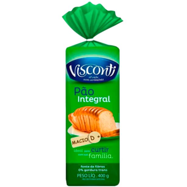 Oferta de Pão de Forma Integral pacote 400g - Visconti por R$5,49