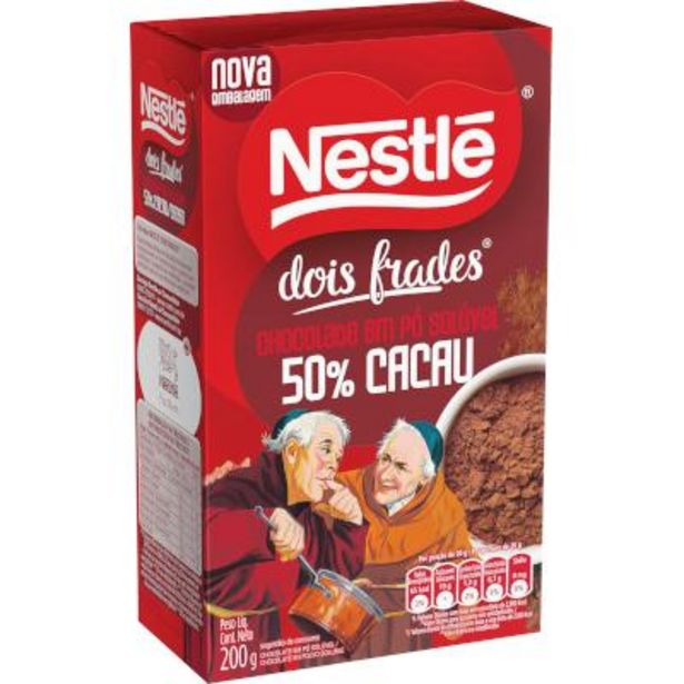 Oferta de Chocolate em Pó Solúvel 50% Cacau caixa 200g - Nestlé/Dois Frades por R$13,79