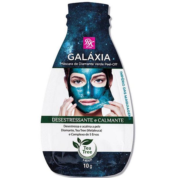 Oferta de Máscara Facial Diamante Verde Galaxia 10g - KISS Com 3 Unidades por R$26,4