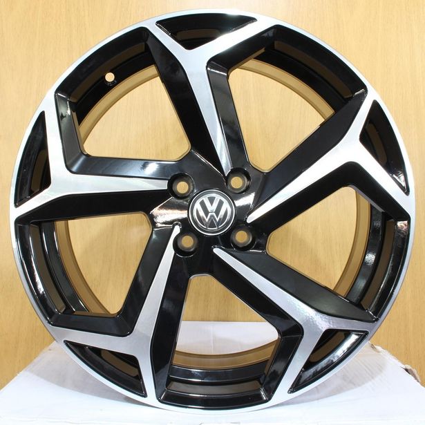 Oferta de Rodas Volkswagen Aro 18X7 S23 Preta C/Diamante 4X100 por R$2979