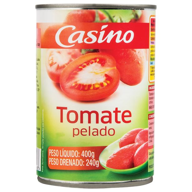 Oferta de Tomate Pelado CASINO Lata 400g por R$6,99