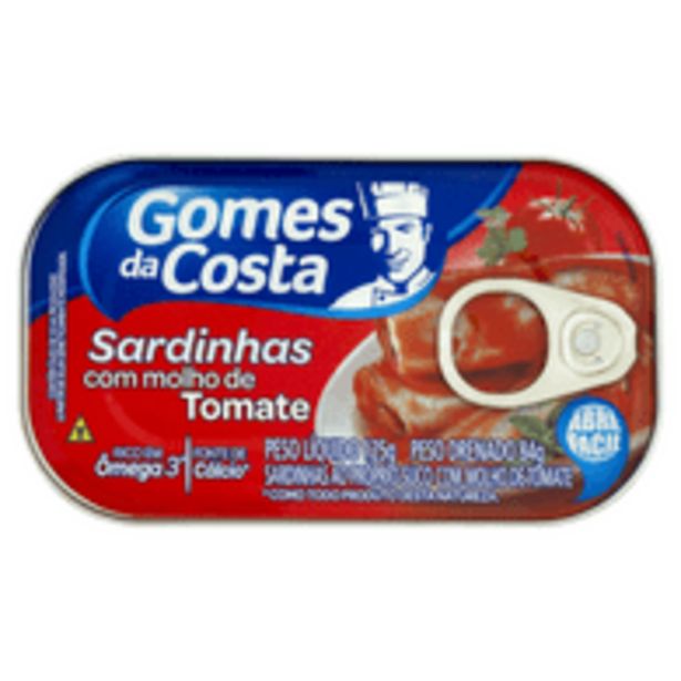 Oferta de Sardinha com Molho de Tomate Gomes da Costa Lata 84g por R$4,58
