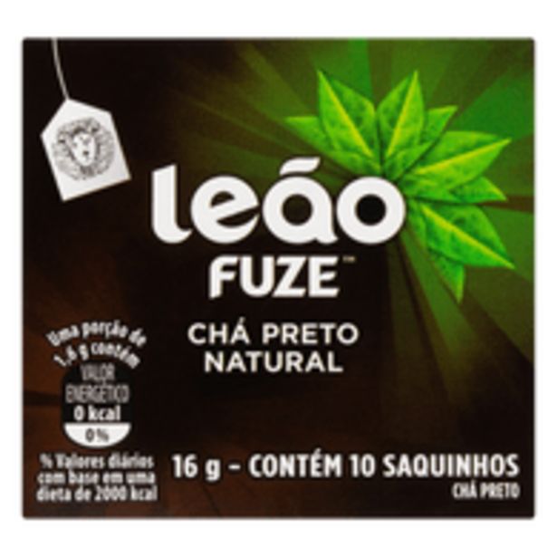 Oferta de Chá Preto Leão Fuze Caixa Com 10 Sachês 16G por R$2,69