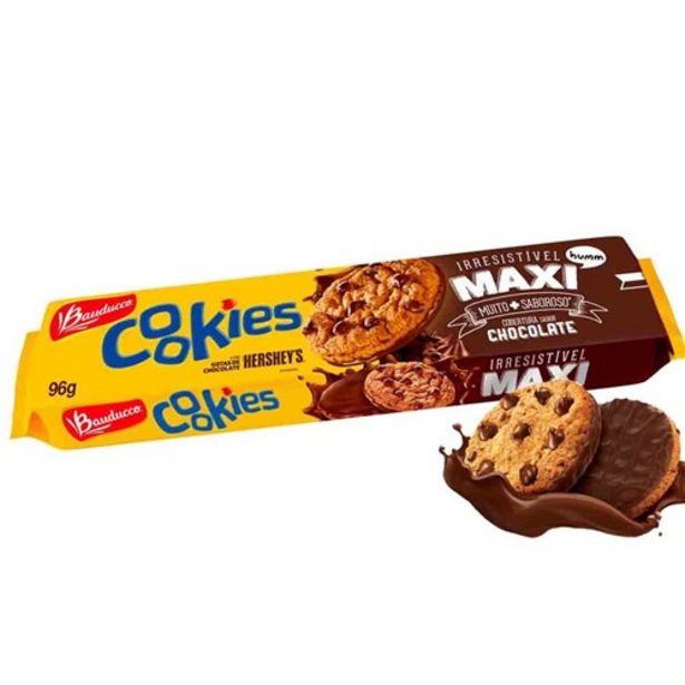 Oferta de Cookies Bauducco Maxi Chocolate 96G por R$3,19
